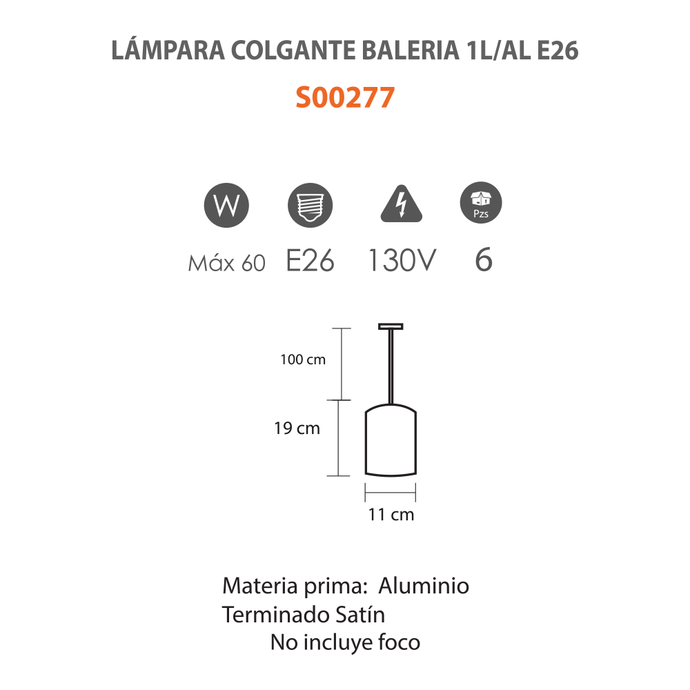 Lámpara Colgante Baleria