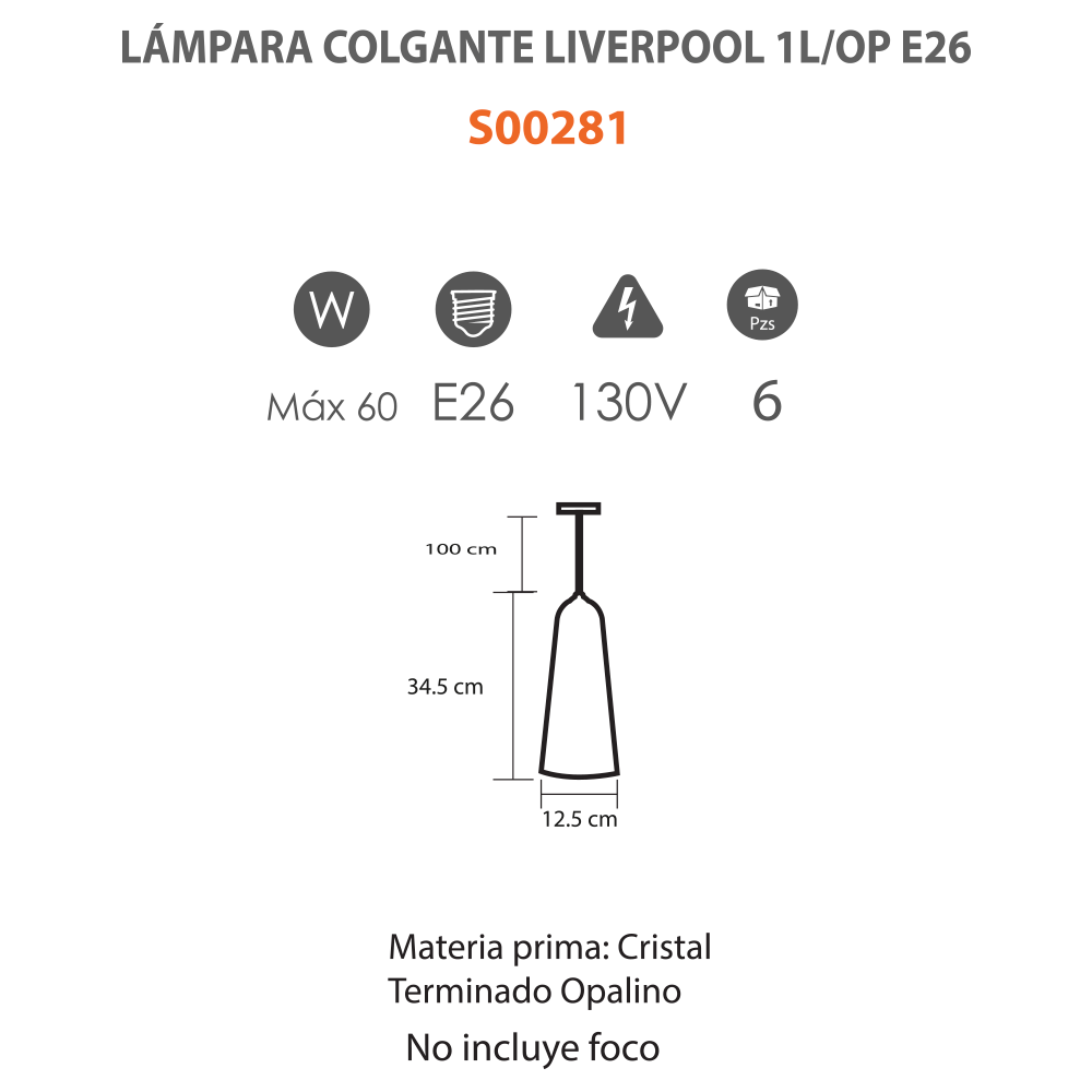 Lámpara Colgante Liverpool